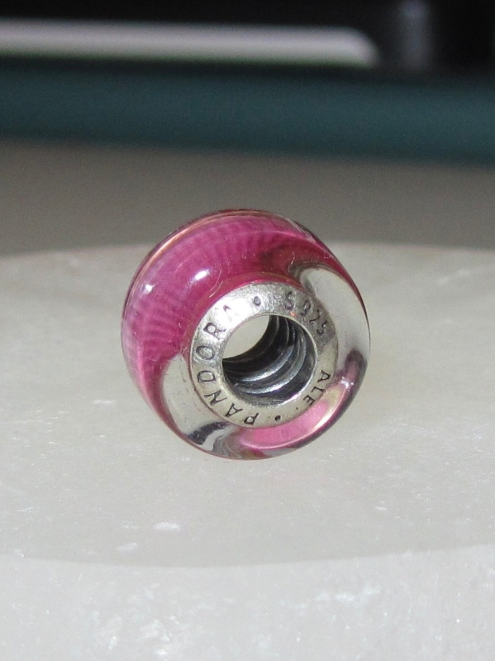 Pandora Pink Mini Murano Glass Charm